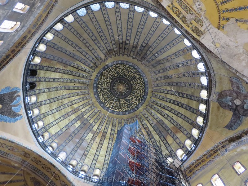 IMG_3533.JPG - Hagia Sophia, the Eighth Wonder of the world.  Only Patheon in Rome has slightly bigger dome than the dome of Hagia Sophia in the world.