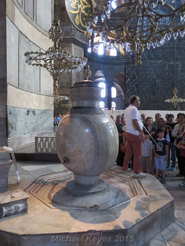 IMG_3540.JPG - The marble jars on the main floor of the church were brought to Hagia Sophia from Pergamon