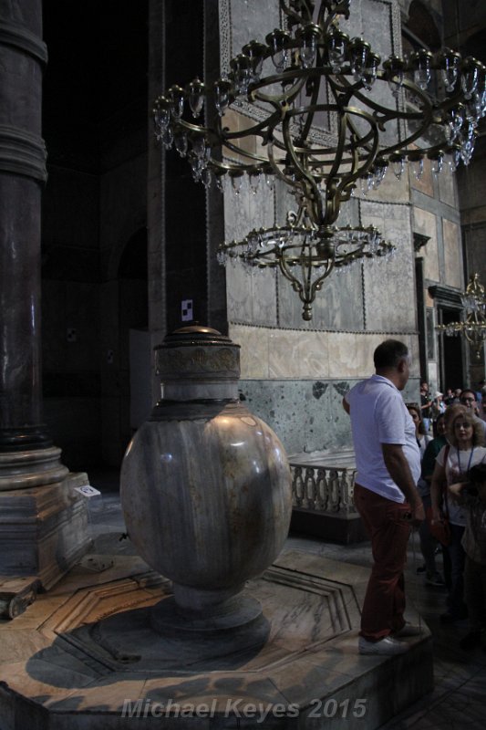 IMG_4248.JPG - The marble jars on the main floor of the church were brought to Hagia Sophia from Pergamon