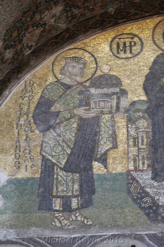 IMG_4253.JPG - Emperor Justinian is offering a model of Hagia Sophia. 