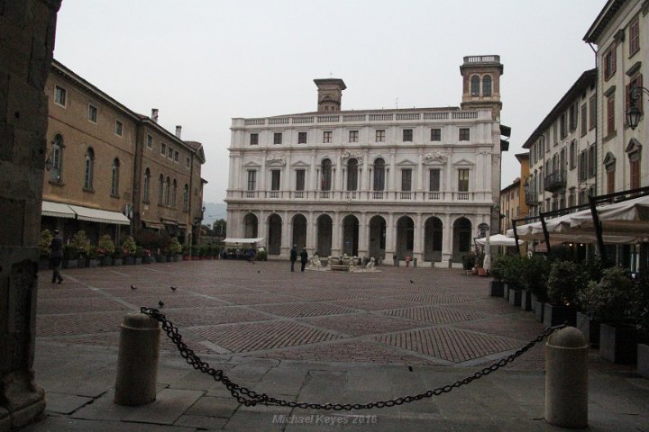 IMG_1564.JPG - Looking back to the north of Piazza Vecchia is Biblioteca Civica (Angelo Mai Civic Library), also referred to as the Palazzo Nuovo.