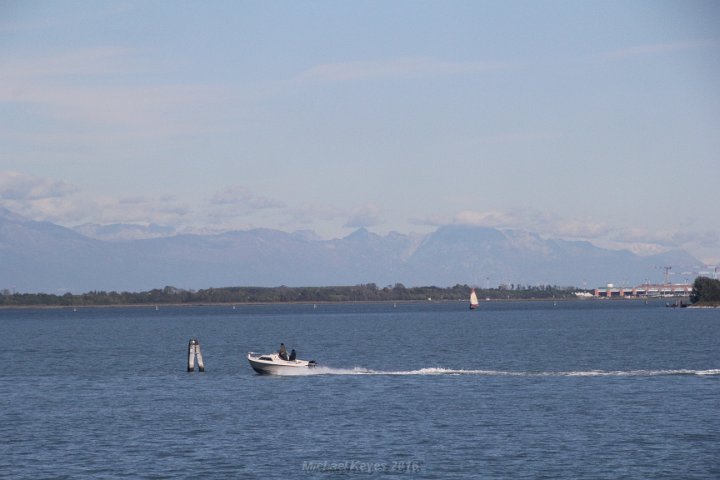 IMG_2502.JPG - Arriving on the train from Padova... and this is the water between Mestre and Venice.   It was such a perfect day weather wise and this photo has a glimpse of the mountains off in the distance.. 