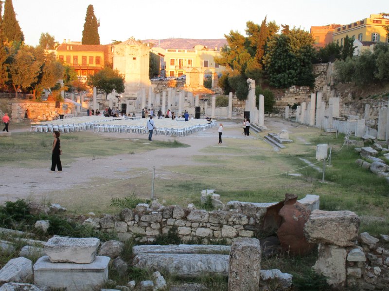 IMG_1146.JPG - Roman Agora is being setup for what appears to be a concert!