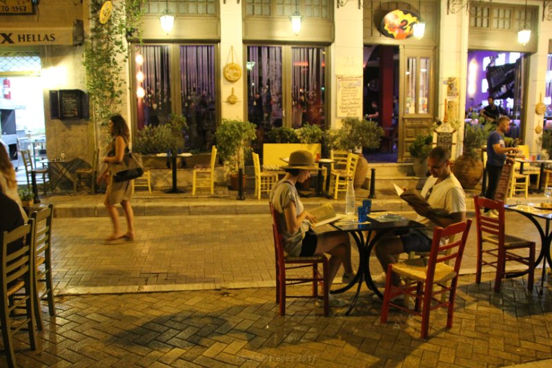 IMG_7003.JPG - Sidewalk Restaurants line the street near our hotel 