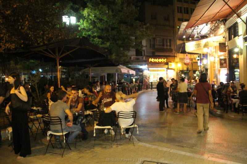 IMG_7007.JPG - Sidewalk Restaurants line the street near our hotel 