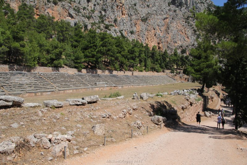 IMG_6234.JPG - Delphi was to become a panhellenic sanctuary, where every four years, (starting in 776 BC) athletes from all over the Greek world competed in the Pythian Games, one of the four panhellenic games, precursors of the Modern Olympics.